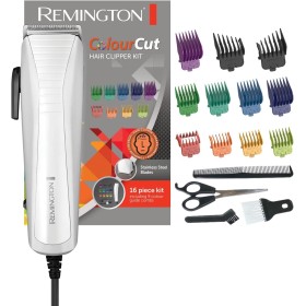 Remington Máquina de Cortar Pelo ColourCut - Cortapelos con Cable, Cuchillas de Acero Inoxidable, 9 Peines, Palanca Selección