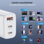 2 Pack Cargador USB C 30W 3-Puertos Enchufe Cargador USBC Tipo c Carga Rapida Carregador Multiple Rapido for iPhone 16 15 14 13