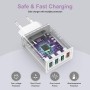 Cargador USB, Carga USBA de 4 Puertos con Cargador-rápido Smart QC 3.0 de 33W, Carga de Varios Puertos USB-Adaptador Compatible