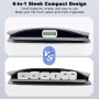 Cargador USB, Carga USBA de 4 Puertos con Cargador-rápido Smart QC 3.0 de 33W, Carga de Varios Puertos USB-Adaptador Compatible