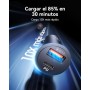 INIU Cargador Coche Carga Rápida 60W Accesorios Coche Interior para iPhone 16 15 Pro MAX Samsung S25 Xiaomi, Cargador Mechero