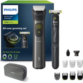 Philips Recortadora de Barba Serie 9000, Máquina Cortar Pelo, Cortapelos Hombre, Kit 13 en 1 Para Cara, Pelo, Orejas, Nariz y