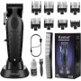 KEMEI 2296 Cortapelos profesionales para hombres, kit de corte de pelo inalámbrico con cable, recortadora de pelo y barba,
