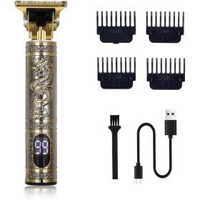 Tagliacapelli Maquina Cortar Pel, Cortapelos Hombre con Hoja T Impermeable y 4 Peines-Guía Recortadora de Pelo con Pantalla