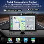 Pantalla Coche, 9" Pantalla Carplay Coche para A-pple y Android con HD Cámara Trasera, Inalámbrica, Navegación GPS, Bluetooth,