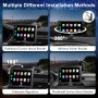 Pantalla Coche, 9" Pantalla Carplay Coche para A-pple y Android con HD Cámara Trasera, Inalámbrica, Navegación GPS, Bluetooth,