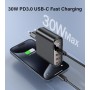 33W USB C Cargador, 4 Puertos Cargador Rápido, Cargador de Pared Adaptador de Corriente Tipo C, Cargador Multiple compatible con