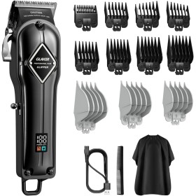 GLAKER Maquina de Cortar Pelo Hombre, Maquina de Afeitar Hombre Cortapelos Hombre Profesional Inalámbrico Cortadora de Pelo y 11
