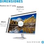 HP M27fq - Monitor de 27" QHD (2560 x 1440, 16:9,75 Hz, 5 ms, VGA, 2 HDMI, Displayport), Plateado