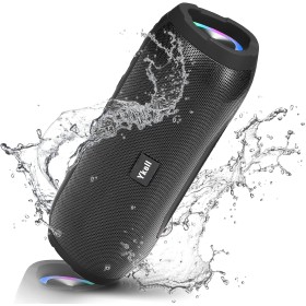 Ykall Altavoz Bluetooth 20W, Bluetooth Portátil con Radio FM Impermeable IPX6 HD Estéreo, 36 Horas de Reproducción, Altavoz