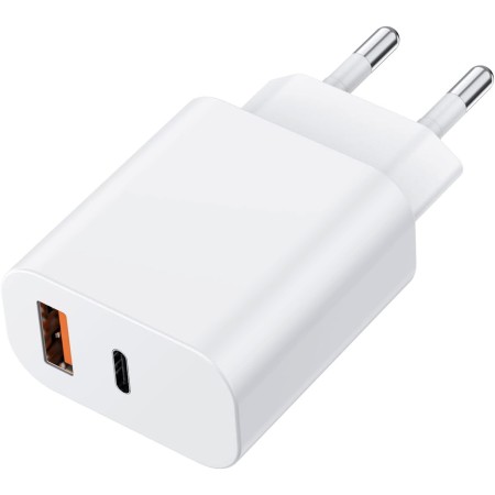 MEROM 30W Cargador USB A y C Dual Port Fuente de Alimentación QC3.0 PD para i Phone 16 15 14 13 12 Pro MAX Plus 11 8 X XR Huawei