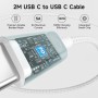 Cargador USB C 65W Charger con Tecnología PD3.0 y GAN II Cargador Carga Rápido PPS USB C Enchufe con Cable Tipo C 2M para iPhone