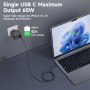 Cargador USB C 65W Charger con Tecnología PD3.0 y GAN II Cargador Carga Rápido PPS USB C Enchufe con Cable Tipo C 2M para iPhone