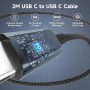 Cargador USB C 65W Charger con Tecnología PD3.0 y GAN II Cargador Carga Rápido PPS USB C Enchufe con Cable Tipo C 2M para iPhone