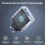 Cargador USB C 65W Charger con Tecnología PD3.0 y GAN II Cargador Carga Rápido PPS USB C Enchufe con Cable Tipo C 2M para iPhone