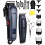 Maquina Cortar Pelo Profesional, Cortadora de Pelo Hombre Kit con LED, Recargable USB Maquina de Cortar Pelo Hombre, Cortapelos