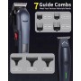 Maquina Cortar Pelo Profesional, Cortadora de Pelo Hombre Kit con LED, Recargable USB Maquina de Cortar Pelo Hombre, Cortapelos