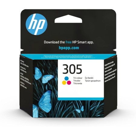 HP 305 3YM60AE, Tricolor, Cartucho de Tinta Original, compatible con impresoras de inyección de Tinta HP DeskJet 2700, 2730,