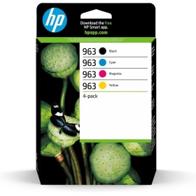 HP 963 6ZC70AE, Negro, Cian, Magenta y Amarillo, Cartuchos de Tinta Originales, Pack de 4, para impresoras HP OfficeJet Pro