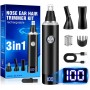 Cortapelos Nariz y Oreja 3 en 1 Cortapelos de nariz Corta Pelos Oreja USB Recortadora Indoloro Pelos Nasal Orejas Cejas y Vello