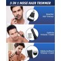 Cortapelos Nariz y Oreja 3 en 1 Cortapelos de nariz Corta Pelos Oreja USB Recortadora Indoloro Pelos Nasal Orejas Cejas y Vello