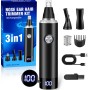 Cortapelos Nariz y Oreja 3 en 1 Cortapelos de nariz Corta Pelos Oreja USB Recortadora Indoloro Pelos Nasal Orejas Cejas y Vello