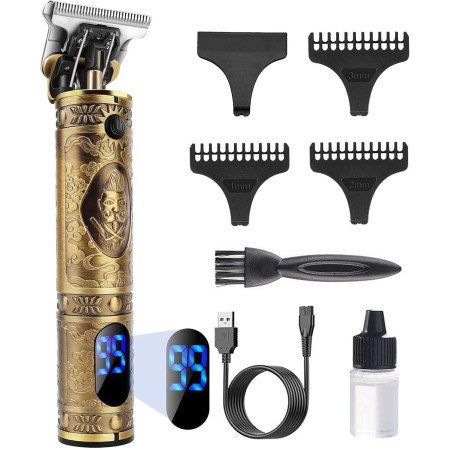 YiLFo Maquina Cortar Pelo, Maquina de Afeitar Hombre, Cortapelos Hombre Profesional, Afeitadora Cortadora Eléctrica con LED,
