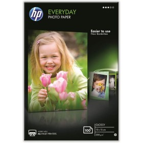 HP Everyday Photo Paper, CR757A, 100 hojas de papel fotográfico brillante avanzado, compatible con impresoras de inyección de