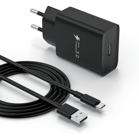 Cargador Tipo C Carga Rápida para Xiaomi Redmi 14C 13C Note 14 13 12 Pro/11 9/11 9 Pro/9T/9S/8 8T 7 10S, Mi Note 10 Lite, Mi A2