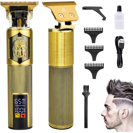 Recortadora De Barba Hombre, m MU Maquina De Afeitar Hombre, Maquina Cortar Pelo, Cortapelos Eléctrico Inalámbrico con Pantalla