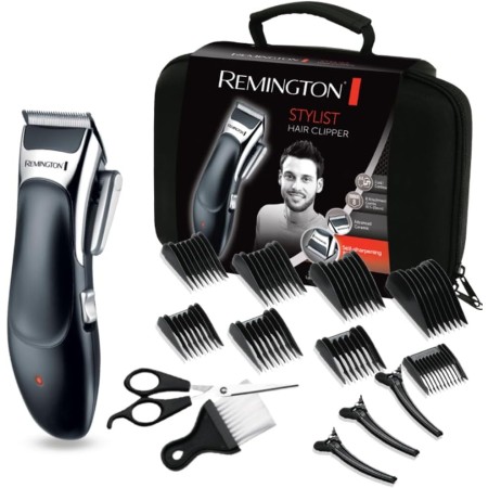 Remington Máquina de Cortar Pelo Stylist, Cortapelos con Cable e Inalámbrico, Cuchillas de Cerámica Avanzada, 8 Peines, 40 min