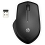 HP 280 - Ratón Inalámbrico Silencioso (2 Botones y Rueda Desplazable, Tecnología LED Azul, USB-A, Batería dura hasta 18 Meses,
