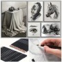 Lápices de dibujo, lápiz para bocetos, arte de bocetos profesional, ki