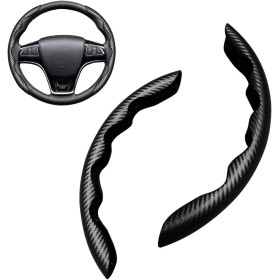 CGEAMDY Coche Segmentado Fibra Carbón Transpirable Antideslizante Protección, Cubre Volante Segmentado, Cubierta Volante del