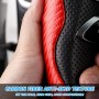 CGEAMDY Coche Segmentado Fibra Carbón Transpirable Antideslizante Protección, Cubre Volante Segmentado, Cubierta Volante del