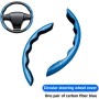 CGEAMDY Coche Segmentado Fibra Carbón Transpirable Antideslizante Protección, Cubre Volante Segmentado, Cubierta Volante del