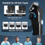 Cortapelos Para Hombre, Afeitadora Profesional Para Hombre, Recortadora de Barba de 2000 mAh, con 4 Peines Limitadores y Barra