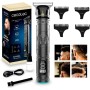 Cecotec Cortapelos y Perfiladora Profesional Bamba PrecisionCare Samurai, Cuchilla Afilada de Alto Rendimiento, 4 Peines guia