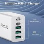 Cargador USB C 50W, Cargador múltiple Puertos con2 USBC y 3 USBA,Cargador de Pared Corriente USB, Adaptador de Corriente Fast