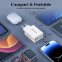 Cargador USB C 50W, Cargador múltiple Puertos con2 USBC y 3 USBA,Cargador de Pared Corriente USB, Adaptador de Corriente Fast