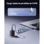 Baseus Enerfill Cargador USB C 100W, 3 Puertos USB C, PD con PPS, GAN Cargador Rápido Compatible con MacBook Pro/Air, iPad Pro,