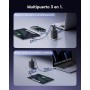 Baseus Enerfill Cargador USB C 100W, 3 Puertos USB C, PD con PPS, GAN Cargador Rápido Compatible con MacBook Pro/Air, iPad Pro,