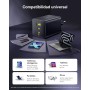 Baseus Enerfill Cargador USB C 100W, 3 Puertos USB C, PD con PPS, GAN Cargador Rápido Compatible con MacBook Pro/Air, iPad Pro,