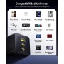 Baseus Enerfill Cargador USB C 100W, 3 Puertos USB C, PD con PPS, GAN Cargador Rápido Compatible con MacBook Pro/Air, iPad Pro,