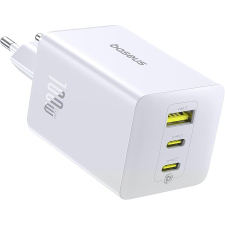 Baseus Enerfill Cargador USB C 100W, 3 Puertos USB C, PD con PPS, GAN Cargador Rápido Compatible con MacBook Pro/Air, iPad Pro,