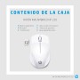 HP 220 - Ratón Inalámbrico (1600 PPP, 2 Botones y una Rueda de Desplazamiento, Tecnología LED Azul, Batería 15 Meses Duración,