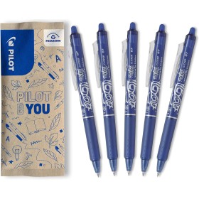 PILOT - Caja de 5 Frixion Ball Clicker - Bolígrafo retráctil borrable con tinta termosensible - Rollerball recargable y