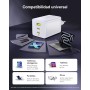 Baseus Enerfill Cargador USB C 100W, 3 Puertos USB C, PD con PPS, GAN Cargador Rápido Compatible con MacBook Pro/Air, iPad Pro,