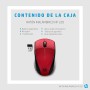 HP 220 - Ratón Inalámbrico (1600 PPP, 2 Botones y una Rueda de Desplazamiento, Tecnología LED Azul, Batería 15 Meses Duración,