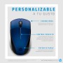 HP 220 - Ratón Inalámbrico (1600 PPP, 2 Botones y una Rueda de Desplazamiento, Tecnología LED Azul, Batería 15 Meses Duración,